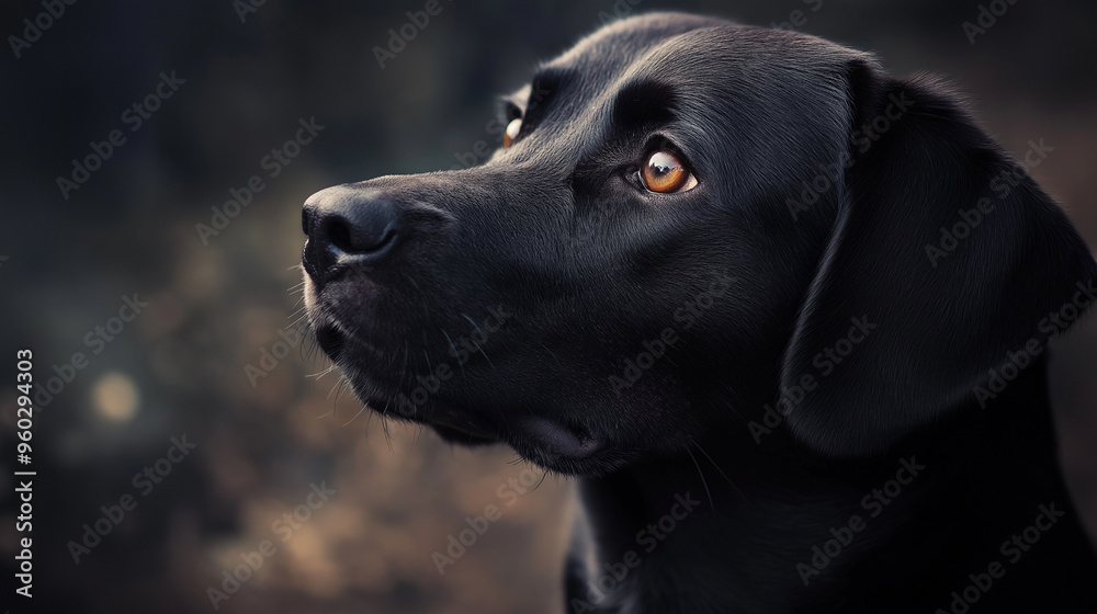 Beautiful realistic photo of a dog closeup portrait