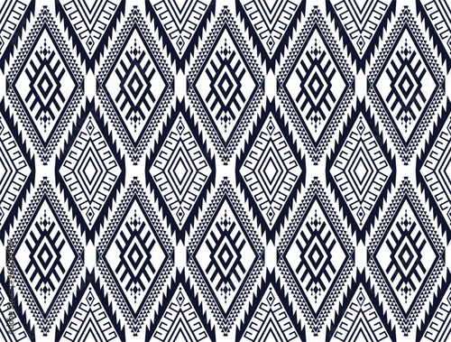 Abstract ethnic geometric pattern design for background,  wallpaper, fabric, clothing, carpet, curtain, scarf, wrapping. Vector illustration. Navajo motifs. Boho pattern.