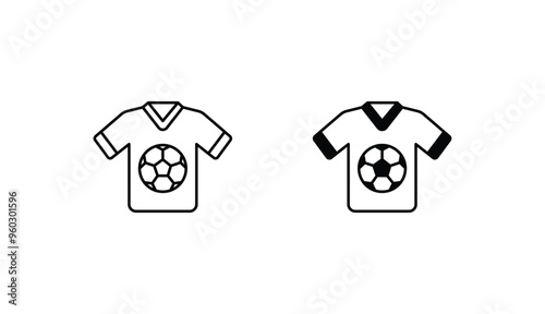Football Shirt icon design with white background stock illustration