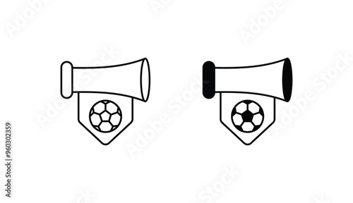 Vuvuzela icon design with white background stock illustration