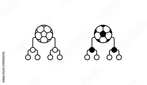 Playoff icon design with white background stock illustration