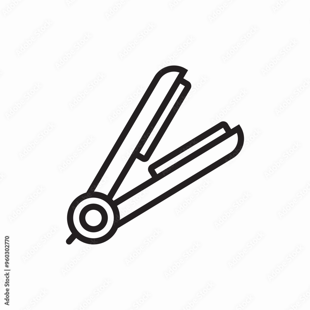 hair straightener fashion icon vector hair straightener fashion icon vector