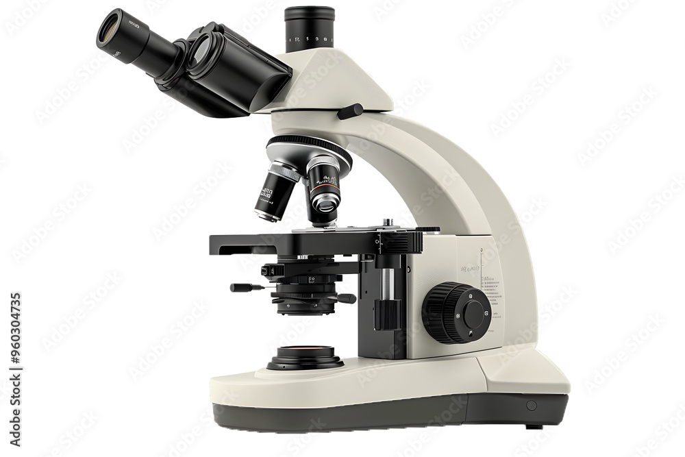 microscope, isolated on white or transparent background, PNG microscope, isolated on white or transparent background, PNG
