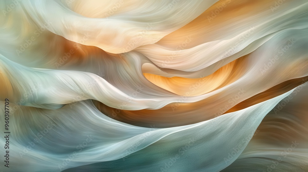 Abstract waves merging with organic textures, natural tones, calming flow, earthy tranquility Abstract waves merging with organic textures, natural tones, calming flow, earthy tranquility