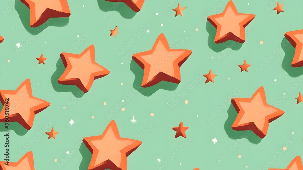 Orange Stars on Green Background, Abstract Image, Texture, Pattern, Wallpaper, Cover and Screen for Smartphone, PC, Laptop, 9:16 and 16:9 Format Orange Stars on Green Background, Abstract Image, Texture, Pattern, Wallpaper, Cover and Screen for Smartphone, PC, Laptop, 9:16 and 16:9 Format