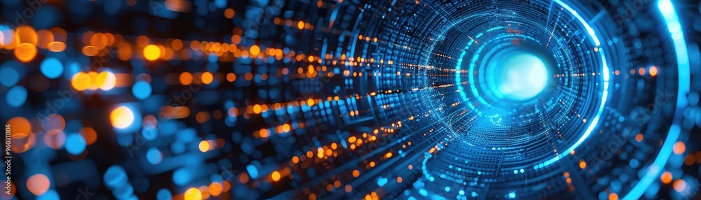 A dynamic abstract representation of data flow, featuring glowing lines and a vibrant tunnel of light, symbolizing technology and speed. A dynamic abstract representation of data flow, featuring glowing lines and a vibrant tunnel of light, symbolizing technology and speed.