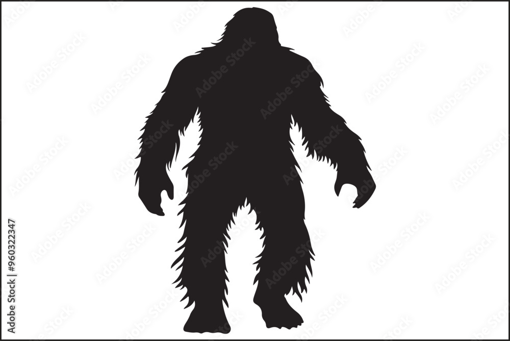 Bigfoot Silhouette Vector Art Bigfoot Silhouette Vector Art