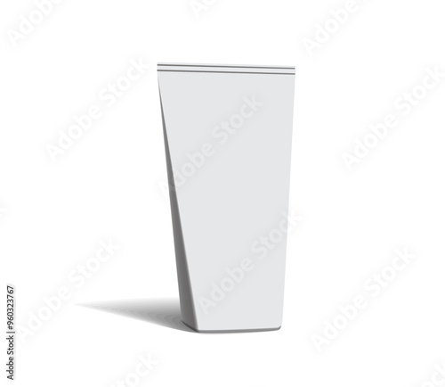 Mockup design of empty Drink Package, 3d vector angle view 