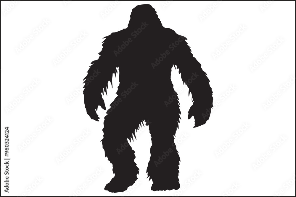 Bigfoot Silhouette Vector Art Bigfoot Silhouette Vector Art