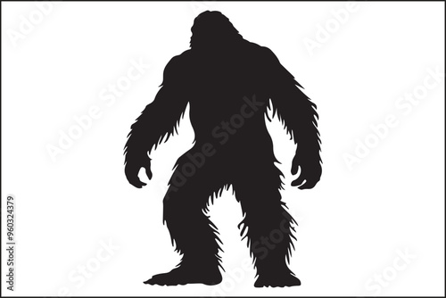 Bigfoot Silhouette Vector Art