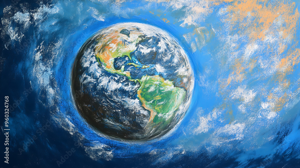 Fototapeta premium Preserve the world, love life, love the world.