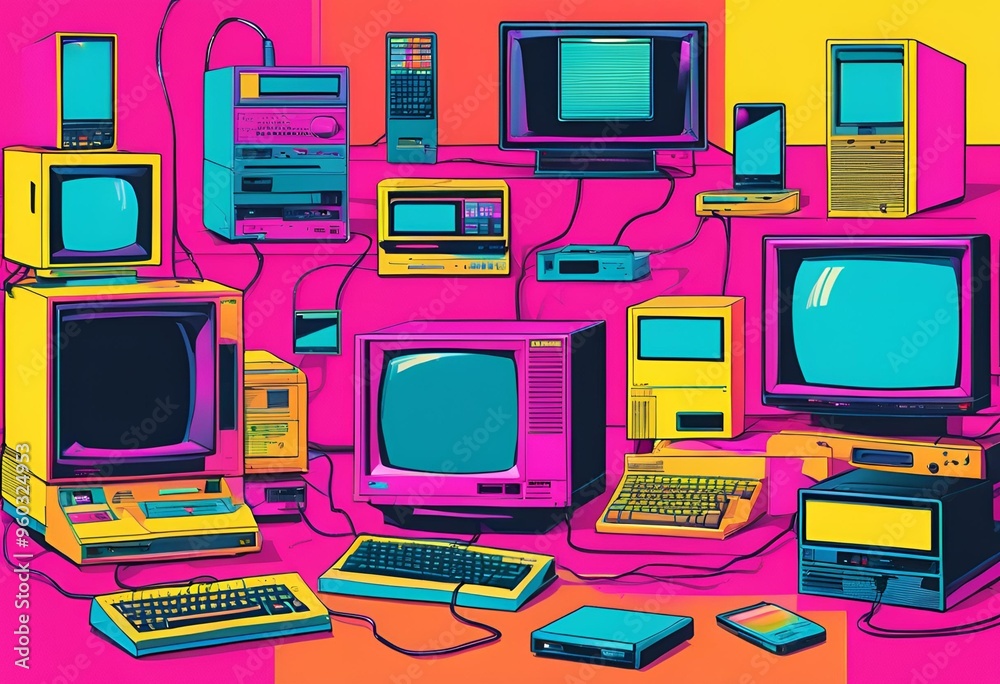Retro Neon Tech Glow Retro Neon Tech Glow