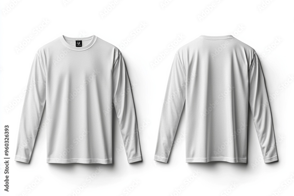 White Long Sleeve Tshirt Mockup Isolated created with Generative AI White Long Sleeve Tshirt Mockup Isolated created with Generative AI