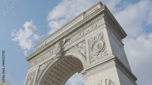 Establishing shot of The Washington Square Arch photo