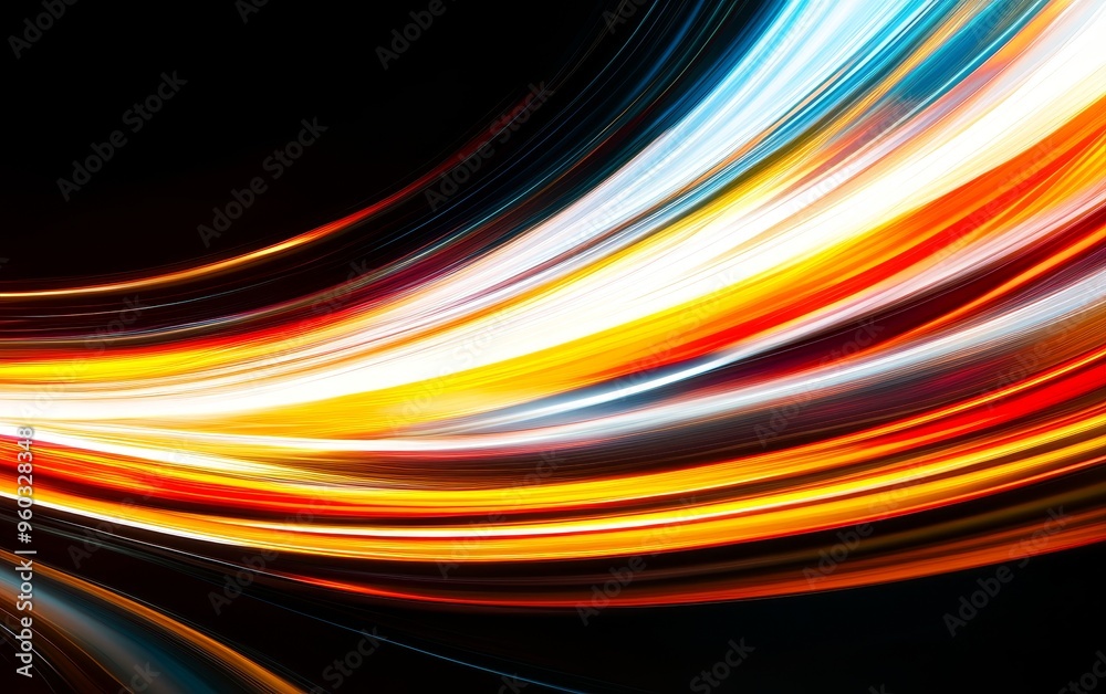 A vibrant swirl of light in dynamic colors, creating an abstract, energetic visual effect. A vibrant swirl of light in dynamic colors, creating an abstract, energetic visual effect.
