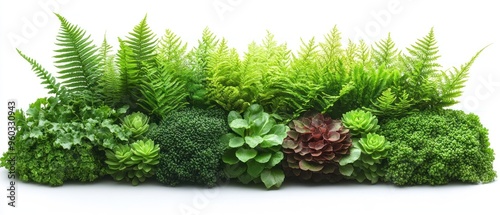 Lush Green Ferns and Succulents Arrangement