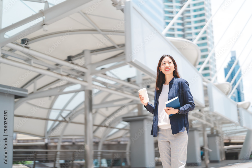 Portrait young adult business asian woman lifestyles with productive work Portrait young adult business asian woman lifestyles with productive work
