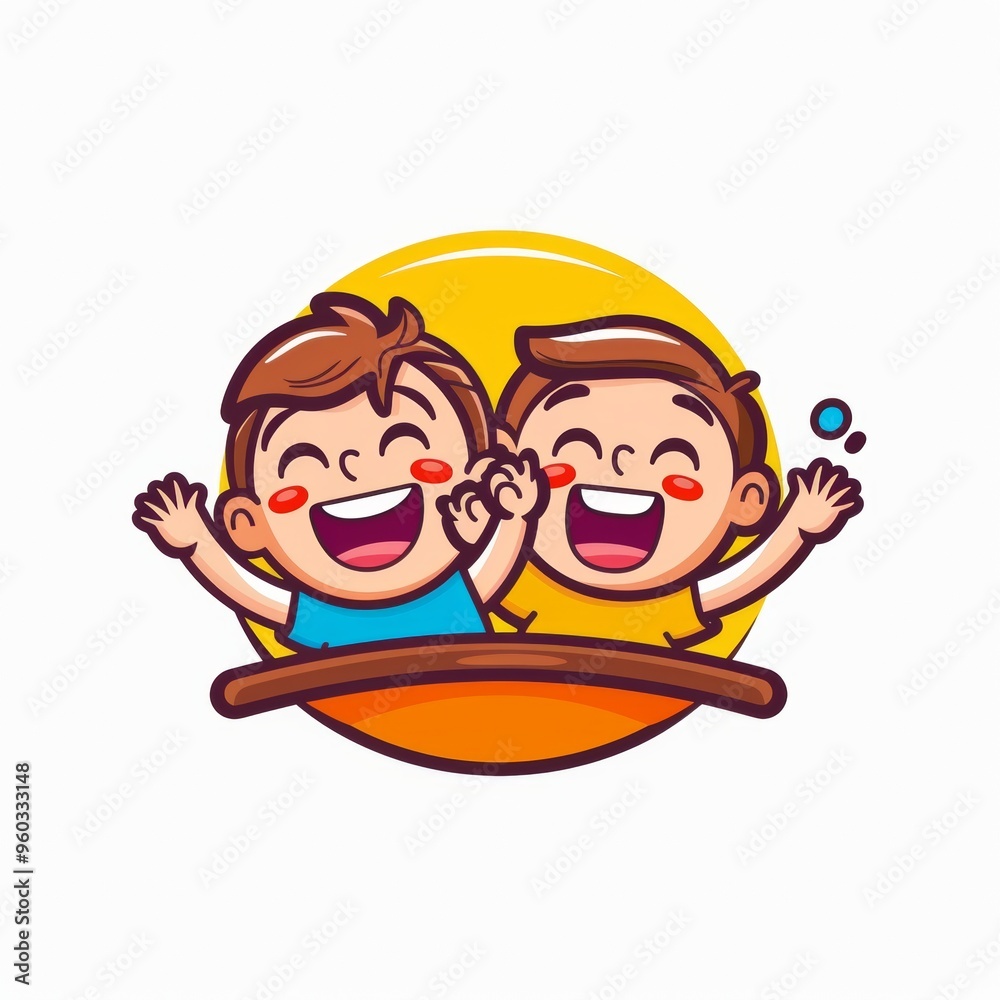 kids logo design with vector concept on white background kids logo design with vector concept on white background