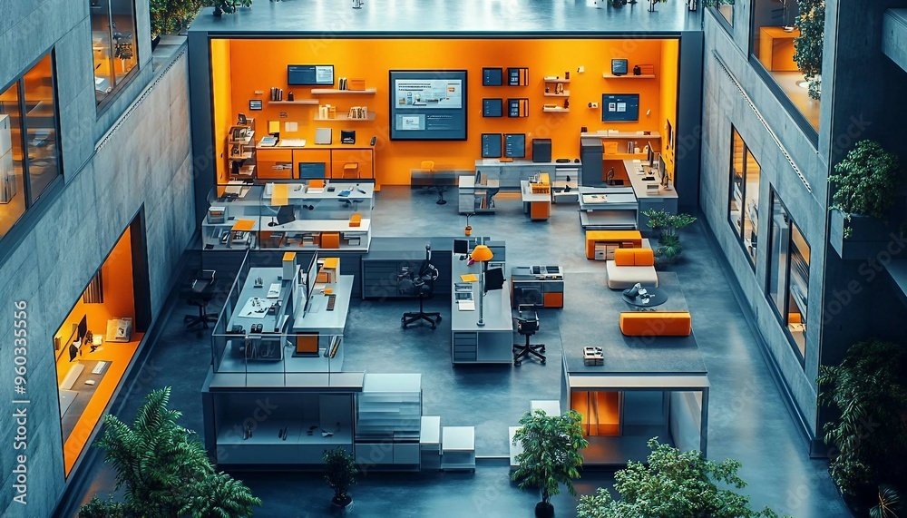 Holistic Digital Workflow Solution: Office Environment Showcasing Integrated Systems for Document Handling, Communication, and Task Management Holistic Digital Workflow Solution: Office Environment Showcasing Integrated Systems for Document Handling, Communication, and Task Management