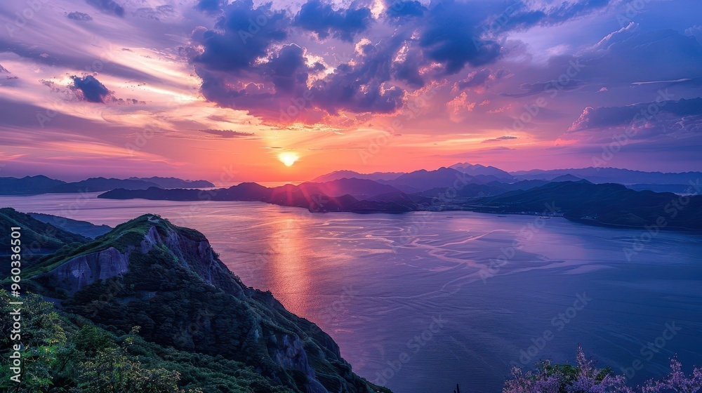 tsugaru strait sunset spectacle breathtaking view of the sun setting over the tsugaru strait painting the sky in a mesmerizing array of colors landscape photography tsugaru strait sunset spectacle breathtaking view of the sun setting over the tsugaru strait painting the sky in a mesmerizing array of colors landscape photography