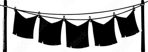 washing line silhouette