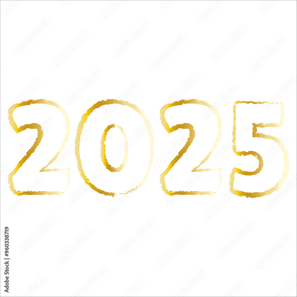 Chinese 2025 Contour White and Black New Year Numeric. Chinese 2025 Contour White and Black New Year Numeric.