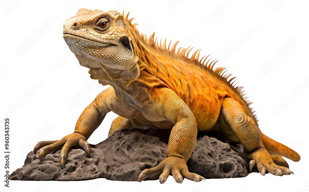 Fototapeta premium PNG Galapagos land iguana reptile animal lizard.