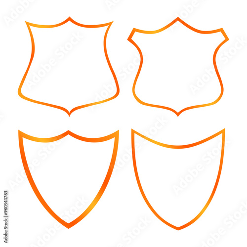 set of emblem frame  in gold, good for logo design