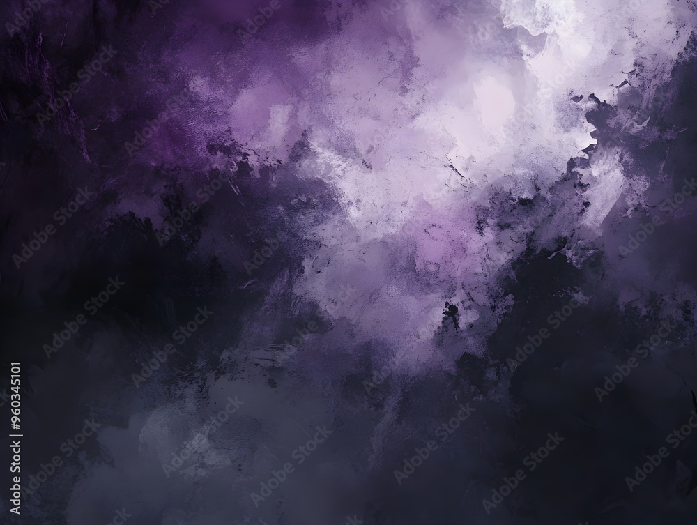 Moody and Stormy Haunted Sky with Chaotic Splashes of Deep Purple and Shadowy Grey Moody and Stormy Haunted Sky with Chaotic Splashes of Deep Purple and Shadowy Grey