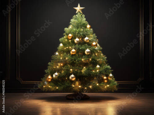 ライトアップされたクリスマスツリー