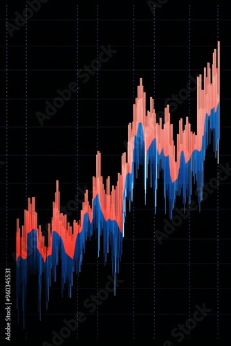 A stock chart showing an RSI Relative Strength Index above 70, indicating overbought conditions photo