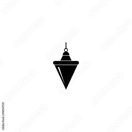 Plumb bob icon isolated on white background