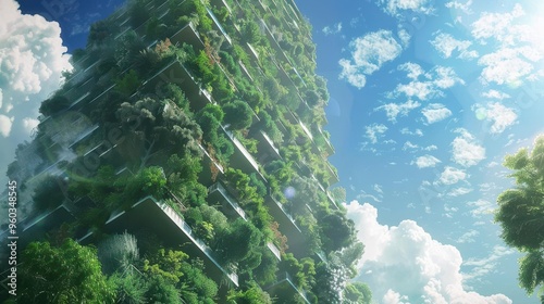 vertical garden skyscraper sustainable urban architecture for a greener tomorrow concept art