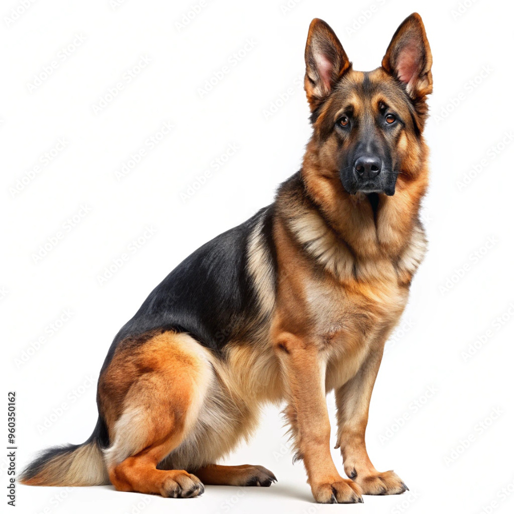 Alsatian Dog isolated on a white background Alsatian Dog isolated on a white background