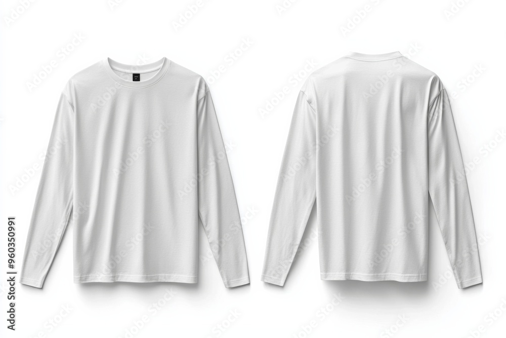 White Long Sleeve Tshirt Mockup Isolated created with Generative AI White Long Sleeve Tshirt Mockup Isolated created with Generative AI
