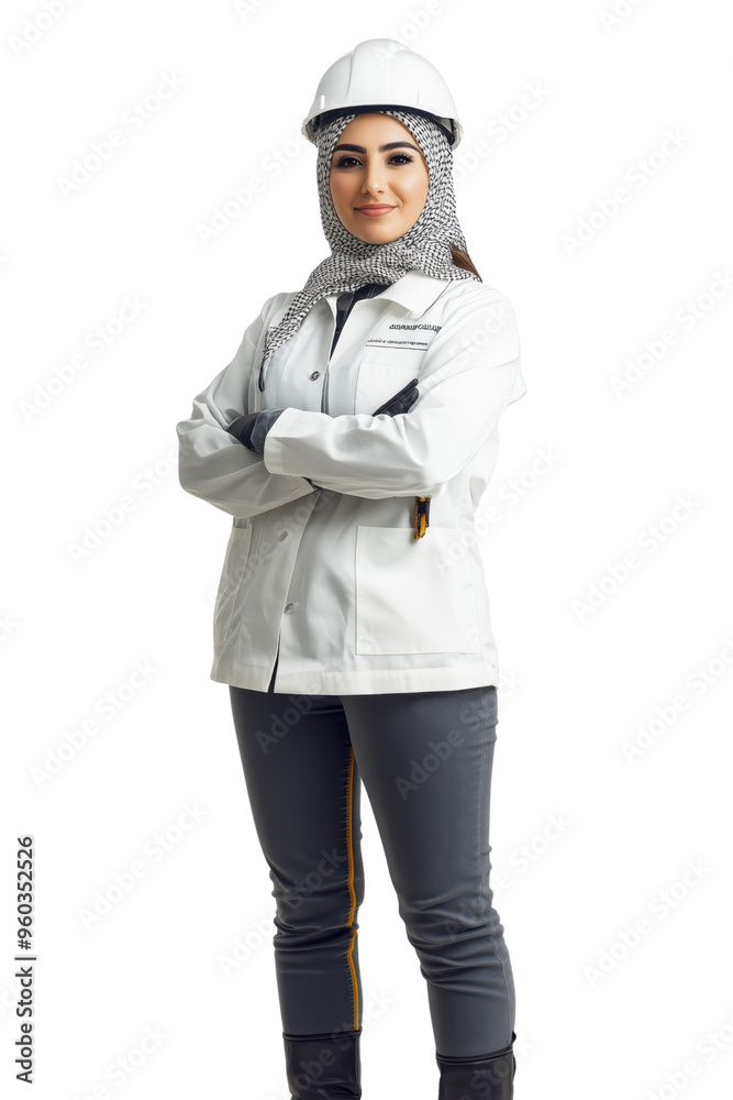 Female Engineer in Protective Workwear Female Engineer in Protective Workwear