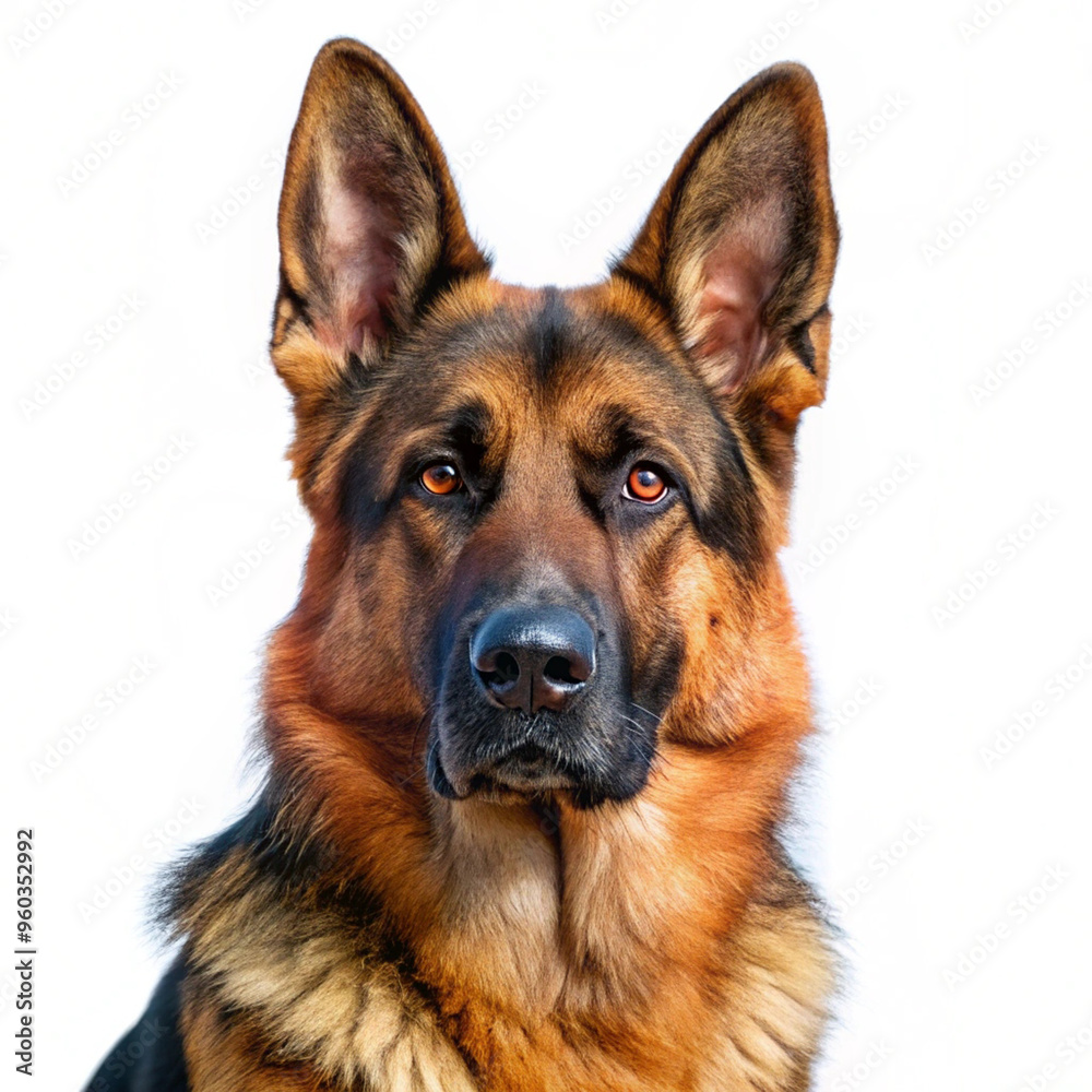 Alsatian Dog isolated on a white background Alsatian Dog isolated on a white background