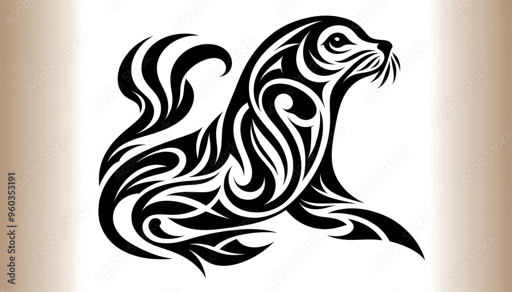 Detailed vector illustration of a wild animal in a modern geometric style. The beast is depicted in a dynamic pose with moderate movement, showing off its strong body and distinctive lines. The design Detailed vector illustration of a wild animal in a modern geometric style. The beast is depicted in a dynamic pose with moderate movement, showing off its strong body and distinctive lines. The design