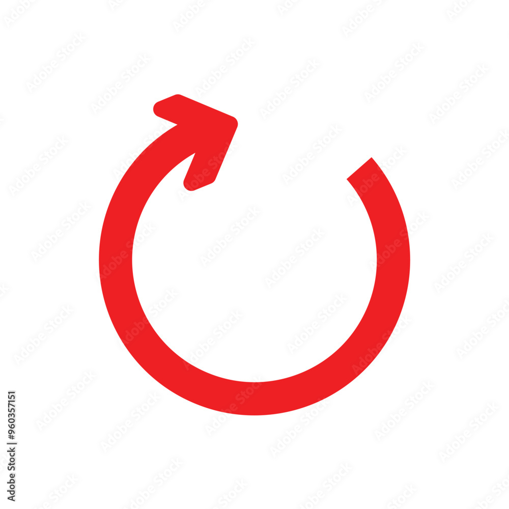 Circle arrow icon. on white background Cycle, resumption , repeat concept. Vector illustration.
Circle arrow icon. on white background Cycle, resumption , repeat concept. Vector illustration.