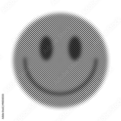 Abstract Aesthetic Halftone , dots shape, gardient halftone, horror, smiley icon, aesthetic dotted halftone	