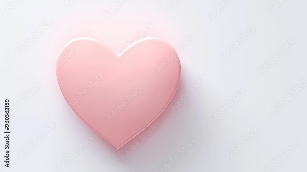 Pink heart shape on a white background.