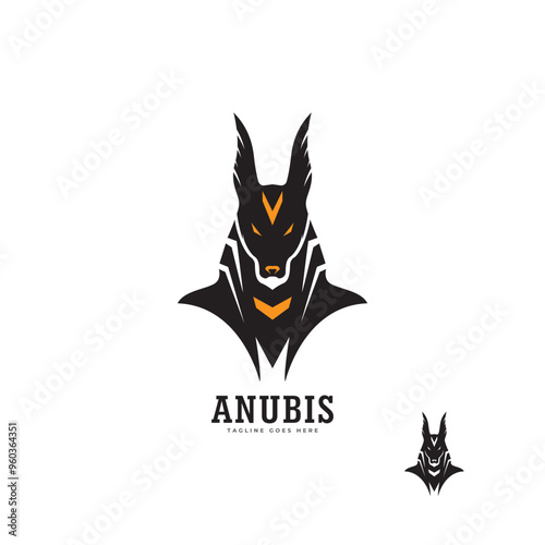 egyptian god anubis vector, anubis logo