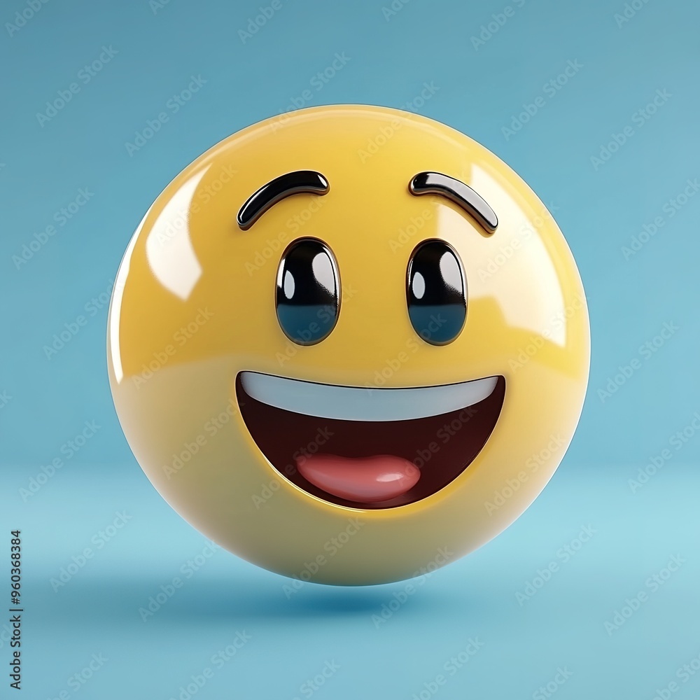 Fototapeta premium Emoji - 3D Generated Facial Expression 