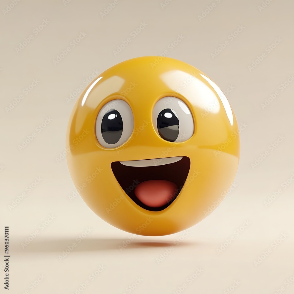 Fototapeta premium Emoji - 3D Generated Facial Expression 