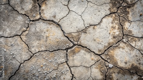 Cracked concrete surface with intricate patterns and textures, cracked, concrete, surface, pattern, texture, weathered, abstract