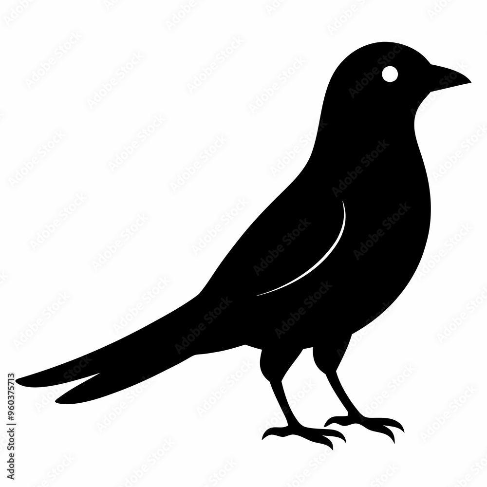 Fototapeta premium Cuckoo Black silhouette
