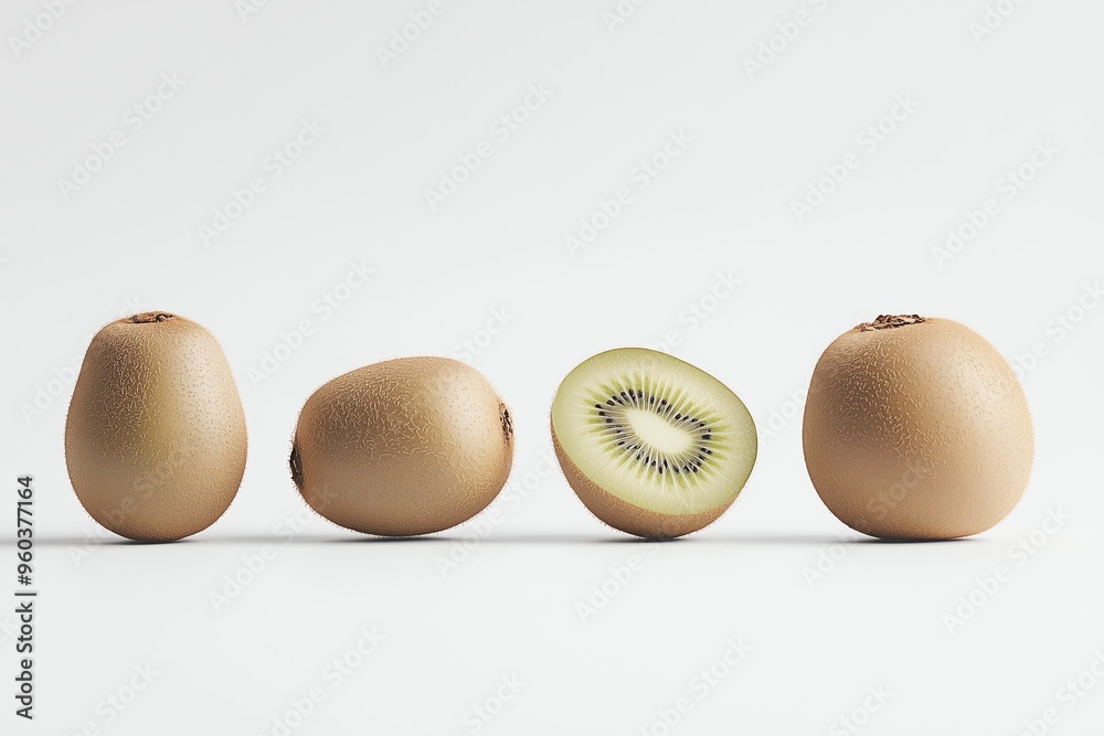 kiwi sur fond blanc avec une belle lumière, fruit et nourriture exotique. kiwi sur fond blanc avec une belle lumière, fruit et nourriture exotique.