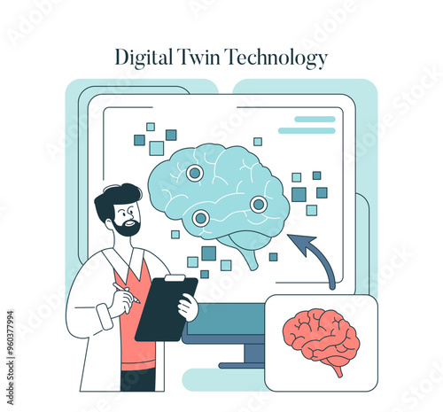 Medical Technology. Flat Vector Illustration
