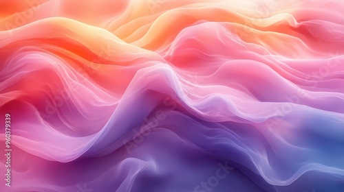 ethereal abstract background evoking tranquility and serenity soft flowing forms in soothing pastel hues gentle gradients creating zenlike atmosphere