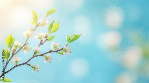  New buds on a tree branch